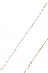 Gümüş rose top top halhal - 1