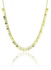 Gümüş altın yaldızlı dövme modeli pullu kolye thumbnail 1