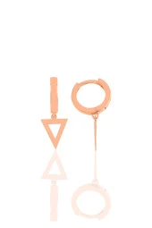 Gümüş  piramit küpe thumbnail 1