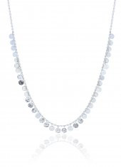 Gümüş rodyumlu dövme modeli pullu kolye thumbnail 1