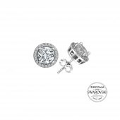 Gümüş Swarovski taşlı pırlanta modeli yuvarlak üçlü set SGTL20518SETA - 3