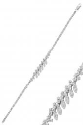 Gümüş rodyumlu pırlanta modeli  sultan  gümüş takım. thumbnail 3