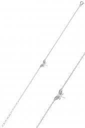 Gümüş rodyumlu yusufçuk kolye bileklik ve küpe gümüş üçlü  set thumbnail 2