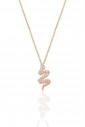 Gümüş rose zirkon taşlı gümüş yılan üçlü set - 2