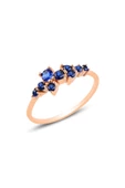 Gümüş rose safir  taşlı lady gümüş yüzük SGTL10616SAFIR - 1