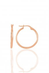 Gümüş rose 23 mm şarnel halka küpe - 1