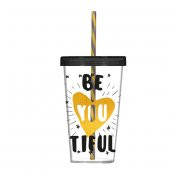 Herevin Desenli Pipetli Bardak-Beautiful-Çrp 660 Cc 161448-008P - 1
