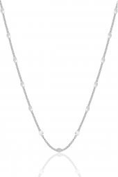 Gümüş rodyumlu pullu gurmet kolye bileklik seti thumbnail 2