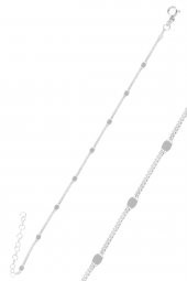 Gümüş rodyumlu pullu gurmet kolye bileklik seti thumbnail 3