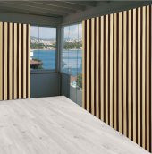 Ceylan Home Balkon Perdesi Kahverengi Sarı Çizgili 850x250 - 1