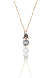 Gümüş rose elmas montürlü yuvarlak üçlü set… SGTL11465ROSE thumbnail 2