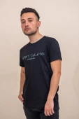 Siyah El Yazısı İmza Baskı Normal Kesim Bisiklet Yaka Erkek T-Shirt 22ETSHEYAZ - 5