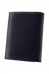 Erkek Deri Cüzdan - Kroko Siyah - 2