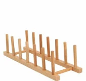 Dekoratif 6'lı Doğal Ahşap Tabak Koyma Standı Ahşap Tabaklık Düzenleme Standı - 4