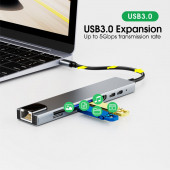 Macbook Pro Air Uyumlu 8 In 1 Type-C Çoğaltıcı Hub - 7