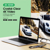 Macbook Pro Air Uyumlu 8 In 1 Type-C Çoğaltıcı Hub - 10