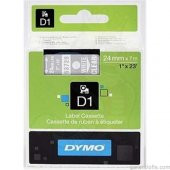 DYMO D1 Şeffaf/Beyaz Yedek Şerit 24mm x 7mt (53720) - 1