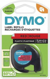 DYMO LetraTag Plastik Kırmızı Şerit 59424 (12mm x 4 metre) - 2
