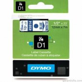 DYMO D1 Beyaz/Mavi Yedek Şerit 12mm x 7mt (45014) - 1