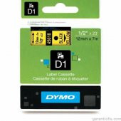 DYMO D1 Sarı/Siyah Yedek Şerit 12mm x 7mt (45018) - 1