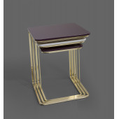 Veys Sehpa Gold 3 Lü Amor Zigon Sehpa - Orta Sehpa - Yan Sehpa - 1