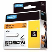 DYMO RhinoPRO 18436 Turuncu/Siyah Renkli Vinil Şerit 19 mm x 5,5 mt - 1