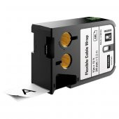 DYMO 1868808 XTL Esnek Naylon Kablo Etiketi 24mmx5,5m Beyaz/Siyah - 1