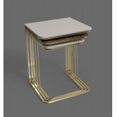 Veys Sehpa Gold 3 Lü Amor Zigon Sehpa - Orta Sehpa - Yan Sehpa - 1