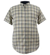 Erkek Büyük Beden Battal Boy  Keten Gömlek Kısa Kol - 1