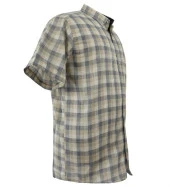 Erkek Büyük Beden Battal Boy  Keten Gömlek Kısa Kol - 2