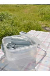 Piknik Seti Katlı Gri 32 Parça - 2