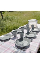 Piknik Seti Katlı Gri 32 Parça - 3