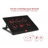 TX TXACNBRED Red Alert 6 Led Fanlı Dijital Fan Kontrolcülü, Yükseklik Ayarlı Sogutucu - 2