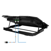 Frisby FNC-5235ST GS6 Notebook Soğutucu (6xFan) LCD Kontrol Panel Metal Izgara 5 Kademeli Yükseklik - 4