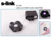 S-link SL-565 4 Port 2.0 Adaptörlü Usb Çoklayıcı - 1
