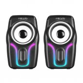 Mikado MD-S25 BOLD 2.0 Multimedia 3W-2 Siyah 6 Renk Modu ile USB RGB Işıklı Speaker - 1