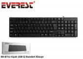 Everest KB-871U Siyah Q Usb Kablolu Standart 108 Tuşlu Klavye thumbnail 1