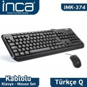 Inca IMK-374U Multimedya Usb Q Klavye Mouse Set - 1