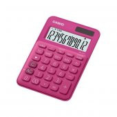 Casio MS-20UC-RD 12 Hane Koyu Pembe Masa Üstü Hesap Makinesi - 1