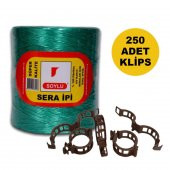 SOYLU SERA İPİ VE BİTKİ KLİPSİ FİDE BAĞLAMA İPİ 250 ADET HER BİTKİYLE UYUMLU BİTKİ KLİPSİ - 1