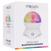 Mikado MD-X740 Beyaz Şarjlı BT-TF Cart-USB Tavan Led Işıklı Disko Topu Speaker - 4