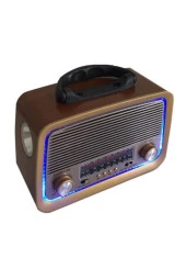 Everton RT-301 Bluetooth-USB-SD-FM Şarjlı  Nostaljik Radyo El Fenerli thumbnail 3