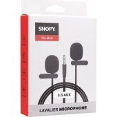 Snopy SN-M60 Siyah 2 Mikrofonlu Akıllı Telefon ve Youtuber Yaka Mikrofonu - 3
