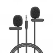 Snopy SN-M60 Siyah 2 Mikrofonlu Akıllı Telefon ve Youtuber Yaka Mikrofonu - 1