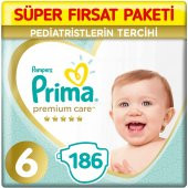 Prima Premium Care 6 Beden Bebek Bezi  62x3 186 Adet thumbnail 1