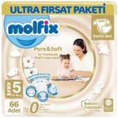 Molfix Pure Soft Ultra Avantaj Bebek Bezi 5 Beden 66 Adet - 1
