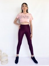 Kadın V Yaka Friends Baskılı Pembe Tshirt - 4