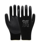 PFN110 10 Beden Siyah Polyester Örgü Üzeri ½ Köpük Nitril Kaplı Eldiven 12li Paket En388 (3131X) - 2