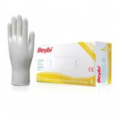 Beybi Lateks Pudrasız (L) Large Beden Muayene Eldiven 100lü Paket - 1