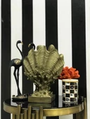 Dekoratif Mercan Üzerinde Deniz Kabuğu Biblo Vazo - 6